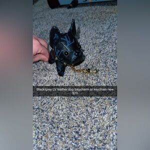 Louis Vuitton Black and Blue Dog Bag Charm